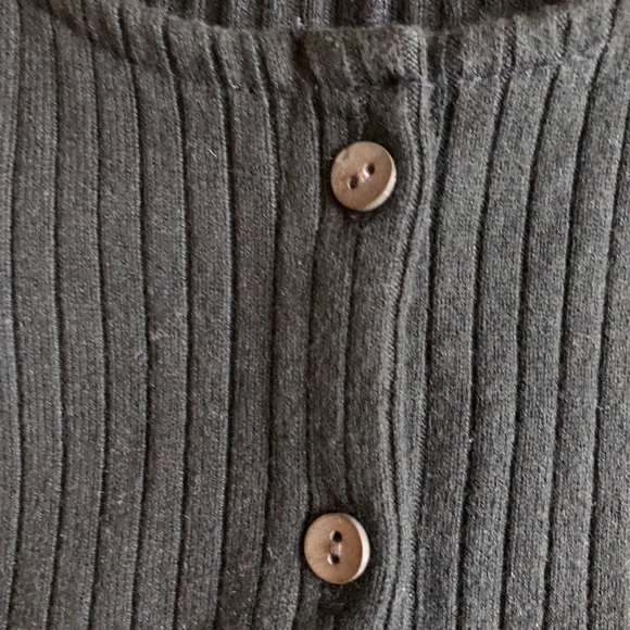 Madewell Button-Front Ribbed Mini Dress - Picture 5 of 6